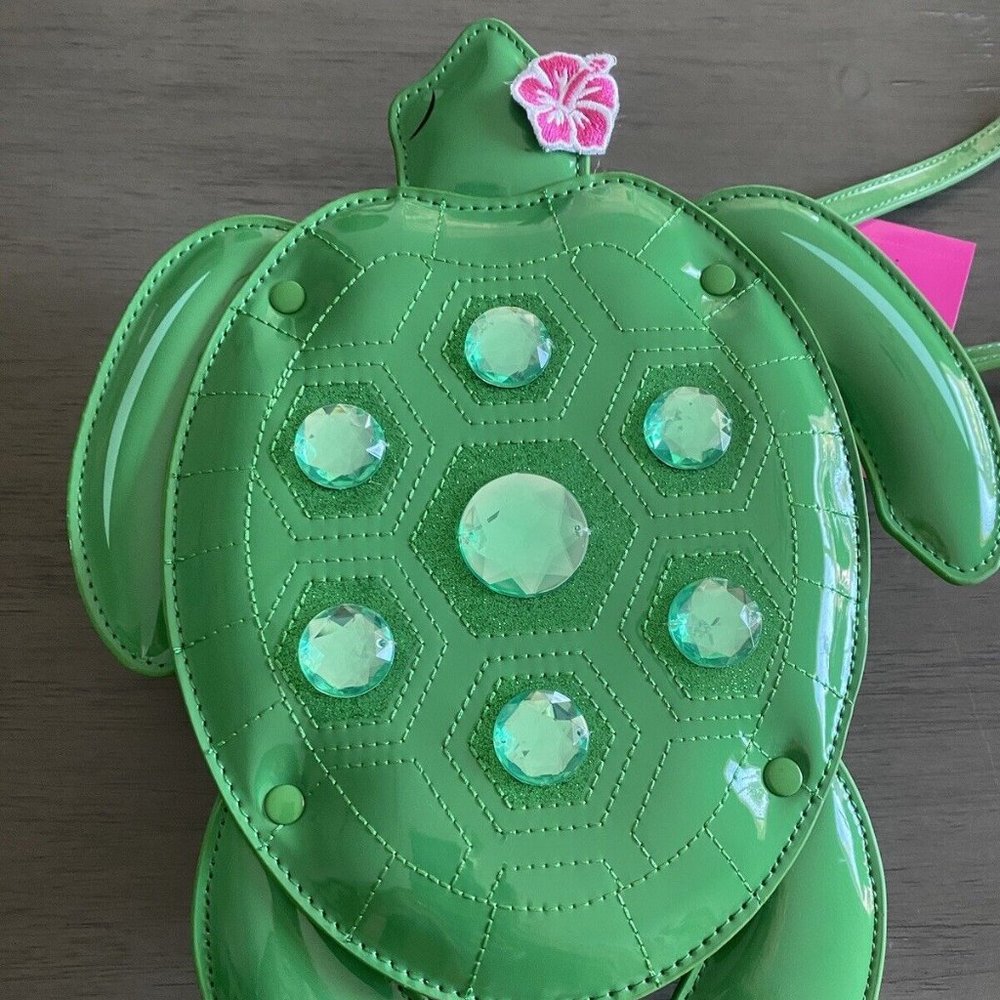 Betsey Johnson GREEN "SHELLY TURTLE" TROPICAL Kitsch Crossbody Bag BRAND NEW!